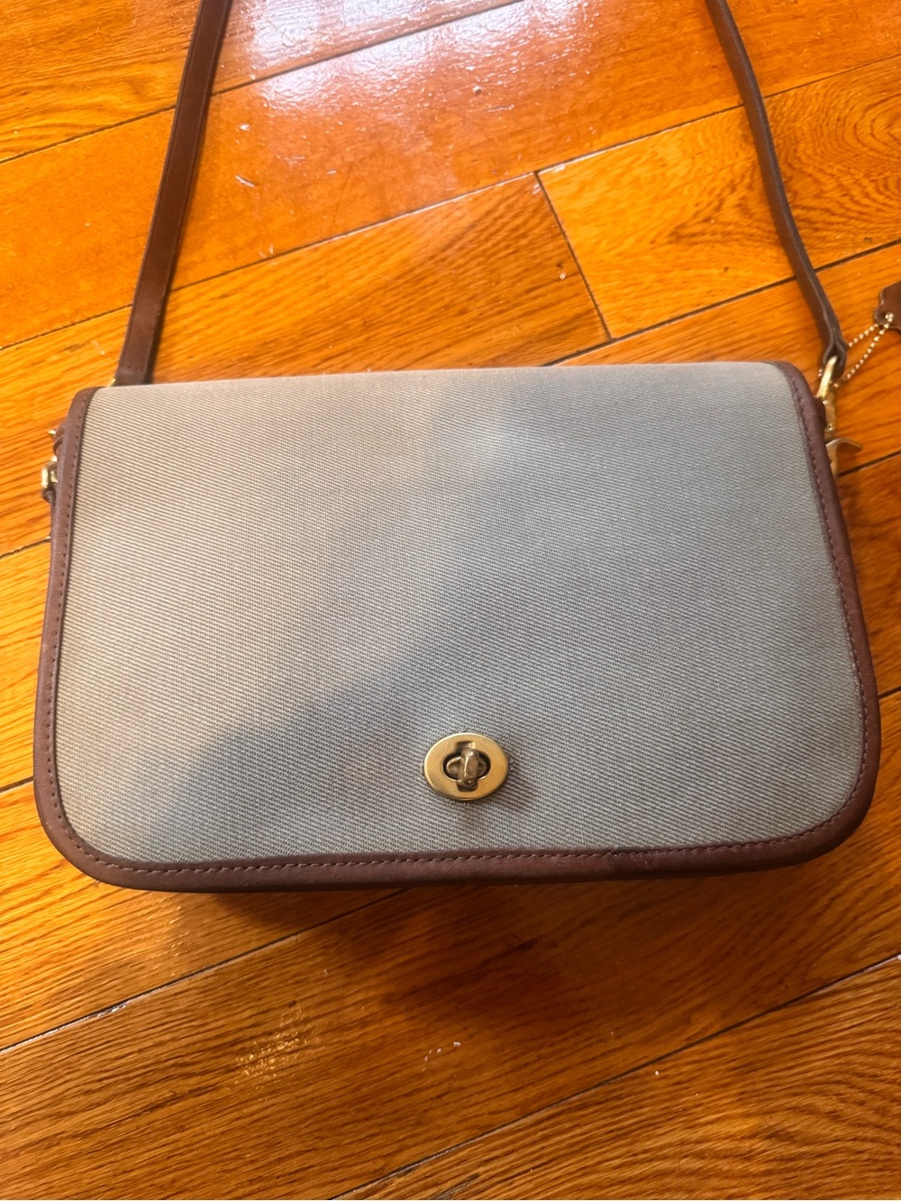 Vintage Coach Cotton Twill NYC made crossbody style 9635 Rare